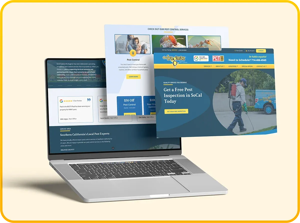 bugman website mockup