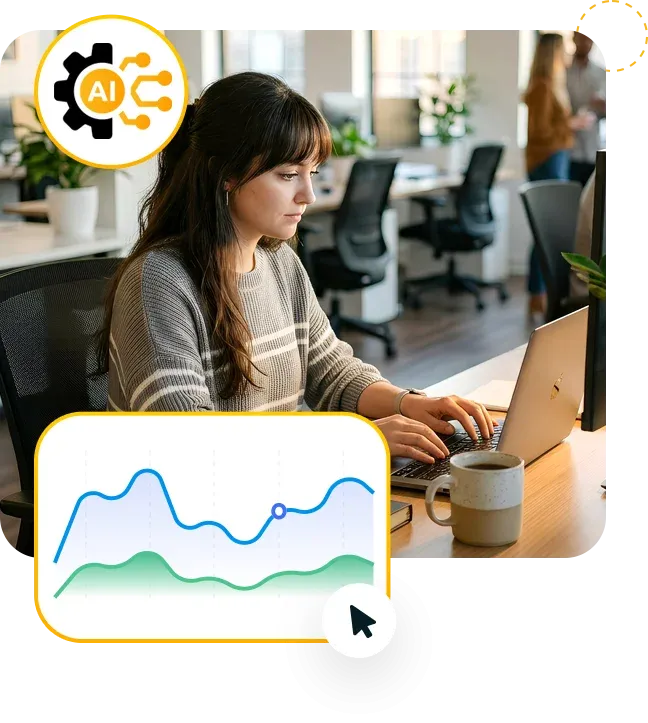 coalmarch employee working at their desk