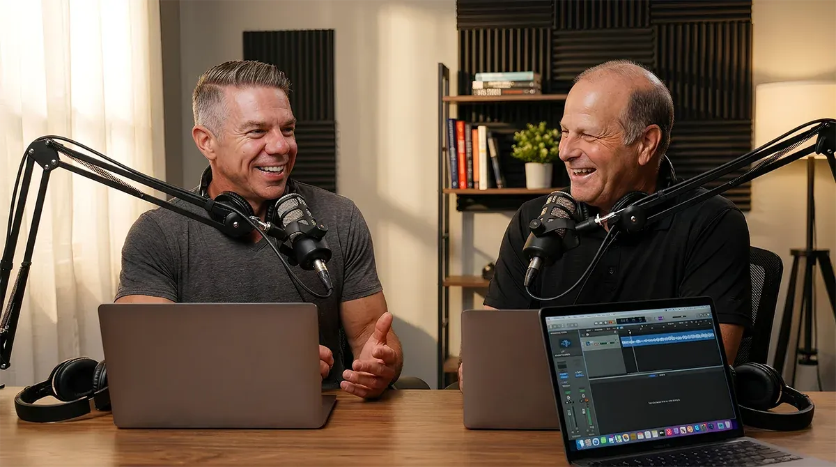 Dan and Donnie hosting podcast together