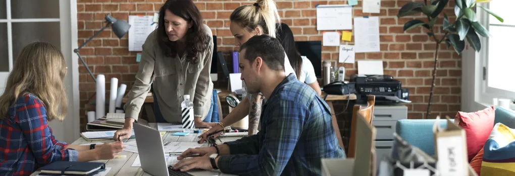team meeting in office