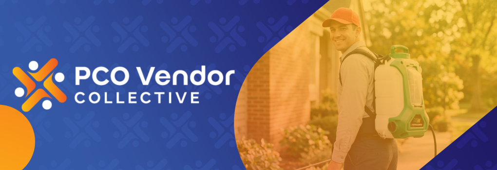 pco vendor collective logo with man spraying