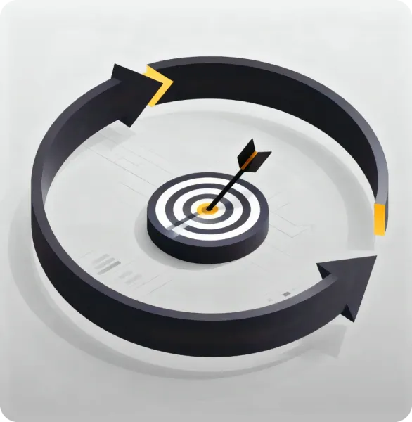 arrows around a target